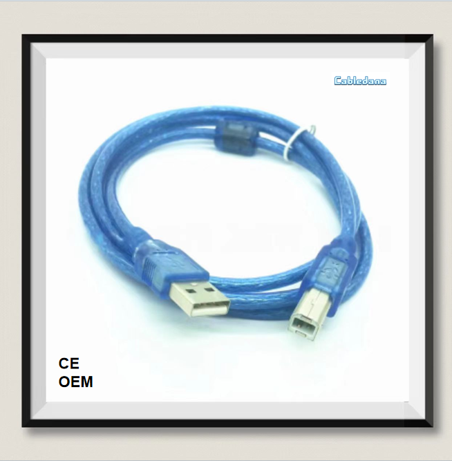 USB A/printer 3.0 light blue OD5.0mm